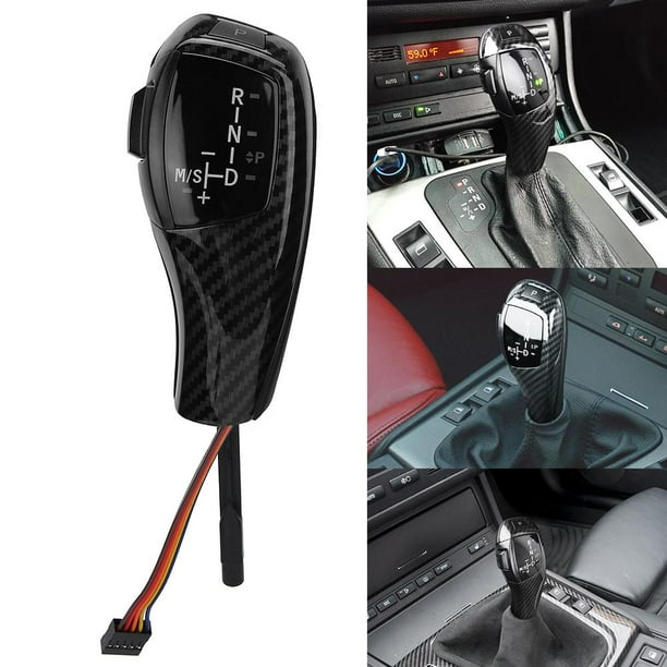 Carbon Pattern LED Gear Shift Knob For F30 Style LHD Automatic LED Gear Shift Knob Retrofit Kit for E90 E92 E84 E89